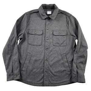 7 Diamonds Shacket Mens Medium Grey Button Down Shirt Jacket